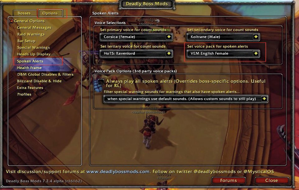 Vorbildlich: DBM ist immer noch eines der wenigen Add-ons, die mit internationaler Sprachauswahl daherkommen. Blizzard kopierte hier clevererweise.