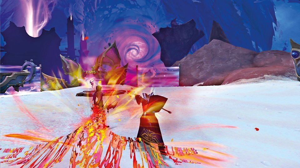 Wenn ihr mit Sonnenzorn-Heldentalenten spielt, beschwört Arkane Woge einen Arkanen Phönix, der eure Gegner beim Leveln vernichtet.