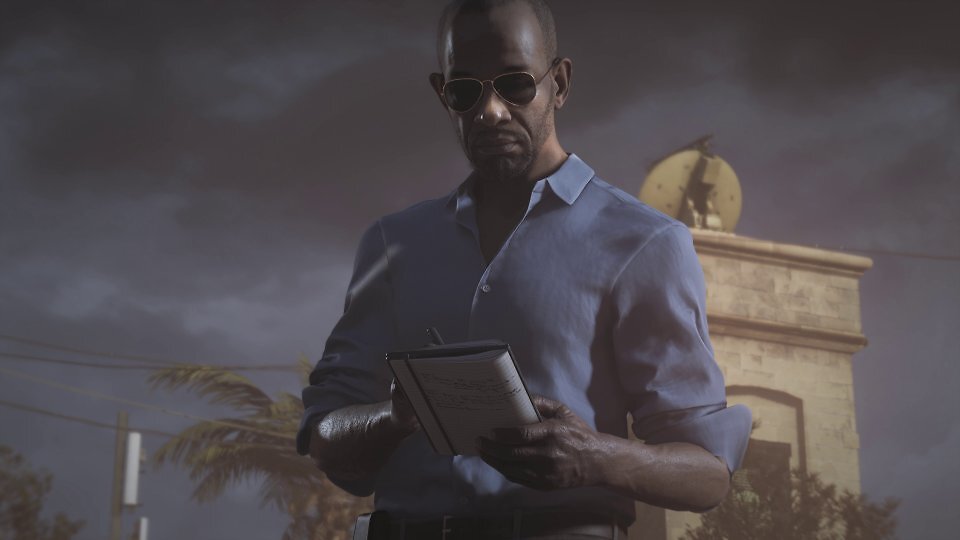 Bekannte Schauspieler und eine erstklassige Synchronisation - allerdings ist die einzig wählbare Sprachspur (britisches) Englisch. Hier der unter anderem aus der Streaming-Serie The Walking Dead bekannte Lenny James in der Rolle des digitalisierten MI6-Ausbilders John Greenway.