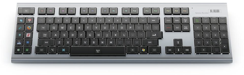 2007 stellte das Art.-Lebedev-Studio die Optimus Maximus vor. Bei dem Technik-Showcase war jede Taste gewissermaßen ein Mini-Bildschirm, der die Tastenfunktion angezeigt hat.