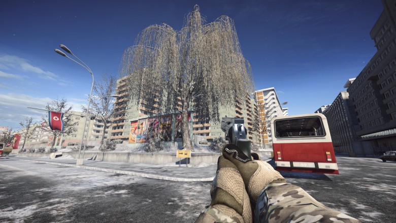 Battlefield 4 Dragon's Teeth - Die Äste der Bäume auf der Karte "Propaganda" flimmert trotz Multisampling plus FXAA sehr störend