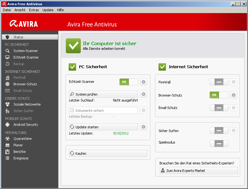 Antivir: Avira Free Antivirus 15.0.36.139 als Download - Bild ...