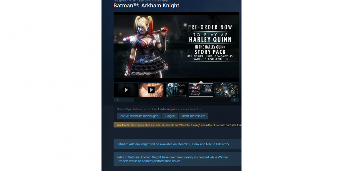 PC-Fiasko Batman: Arkham Knight - So etwas darf sich nicht mehr wiederholen, meint Thilo Bayer