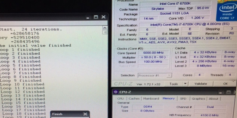Intel Core i7-6700K: 5,0 GHz im Super Pi 32M ohne HT