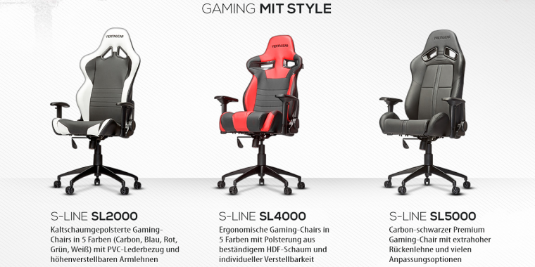 Vertagear S-Line: Neuer Anbieter von Gaming-Stühlen ruft mindestens 250 Euro auf