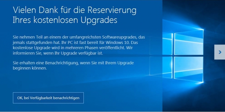 Microsoft erinnert Nutzer älterer Windows-Versionen weiter an das Upgrade auf Windows 10.