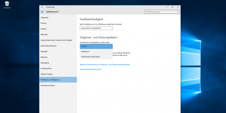 Microsoft hat die Menge an gesammelten Telemetrie-Daten im letzten Jahr ungefähr halbiert und auch weitere Verbesserungen vorgenommen.