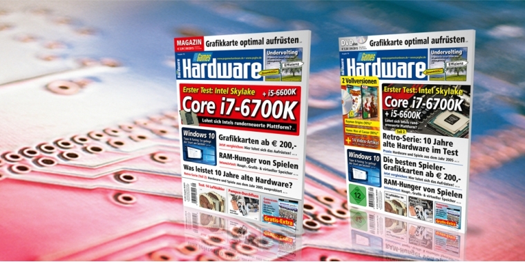 **PCGH 09/2015 im Handel** Skylake-Test - Windows 10 für Umsteiger - Aufrüstspecial Grafikkarten - Undervolting - 14 Luftkühler - DVD-Vollversionen: Rayman Origins und Hegemony Rome