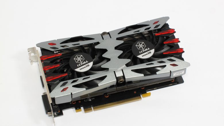 Inno 3D GTX 950 iChill X2 Air Boss Ultra (2 GiByte): Ein satter Boost jenseits 1.400 MHz sowie der bislang höchste Speichertakt (3.402 MHz) sorgen in Kombination für den Benchmarksieg unter den GTX-950-Designs.