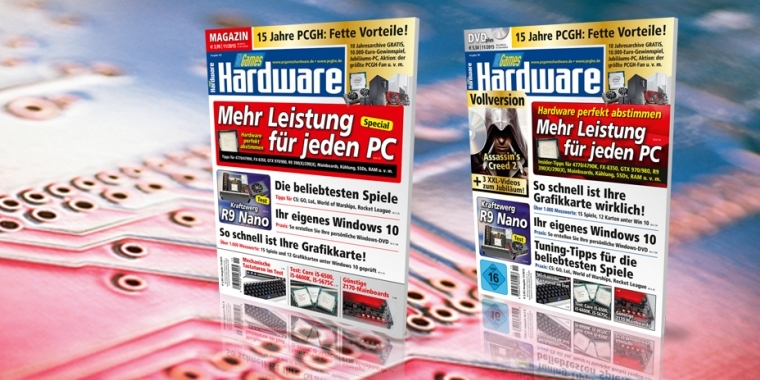 PCGH feiert mit der Ausgabe 11/2015 den 15. Geburtstag.