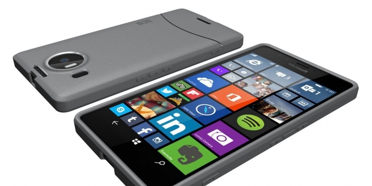 Hülle eines Lumia 950 XL.