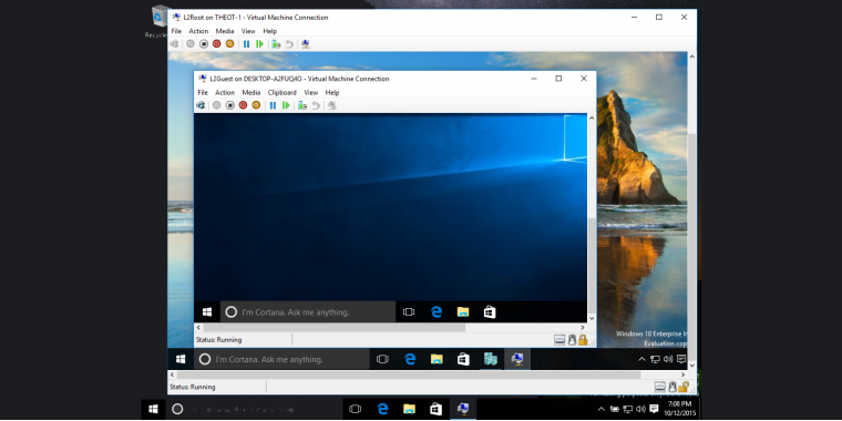 Verschachtelte Virtualisierung wird in Windows 10 möglich.