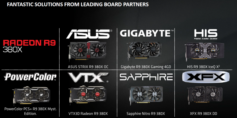 AMD Radeon R9 380X: Auswahl an Custom-Designs. Ein Referenzmodell wird es im Retail-Markt nicht geben