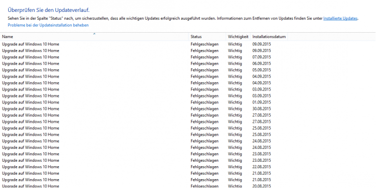 Die vielen Versuche, das Upgrade auf Windows 10 zu installieren, lagen laut Microsoft an einem fehlerhaften Update vom August 2015.