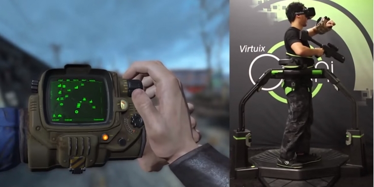 Fallout 4 funktioniert auch als Virtual-Reality-Titel mit Oculus Rift und Virtuix Omni.