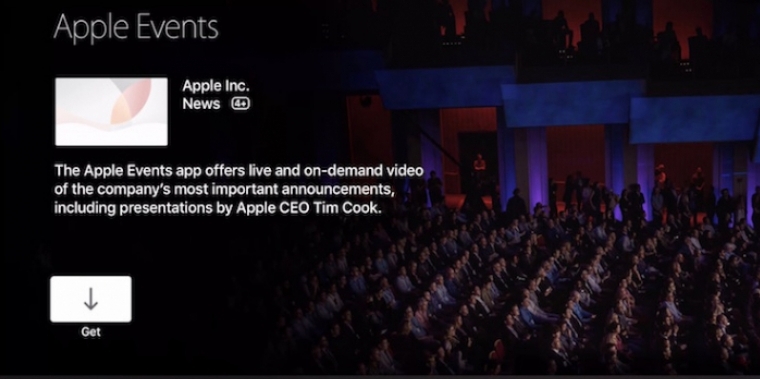 Apple hat eine App für Apple TV veröffentlicht, die Live-Streams des Unternehmens anzeigen kann.
