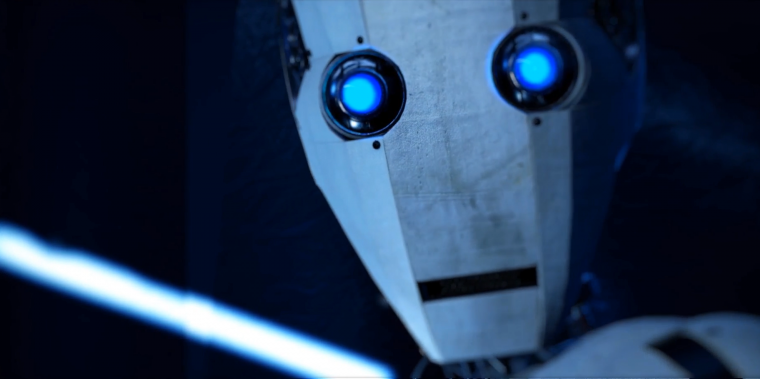 Roboter Abe ist auf Liebe programmiert und will daher Menschen reparieren, die ihn nicht lieben.