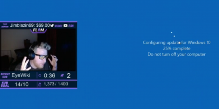 Windows 10 unterbrach ohne Vorwarnung einen CS:GO-Livestream.