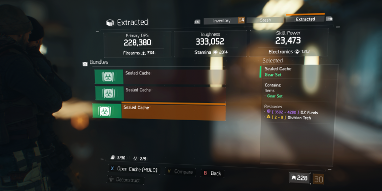 The Division: Qualität der Sealed Caches vor dem Öffnen ermitteln