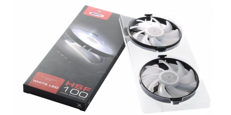 Die neuen Hot-Swap-Lüfter von XFX gibt es in drei Farben - auch zum Wechsel im laufenden Betrieb. (1)