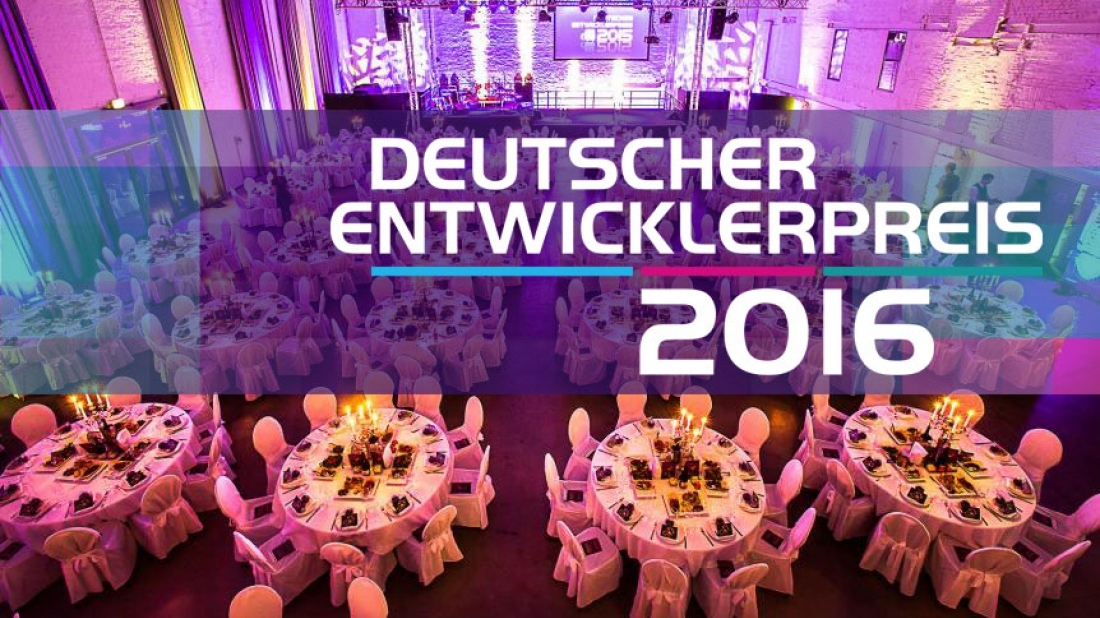 Deutscher Entwicklerpreis 2016: Verleihung am 7. Dezember im Livestream
