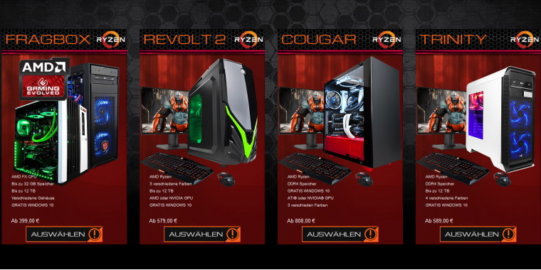 AMD Ryzen: Deutsche Komplett-PCs vorbestellbar (2)