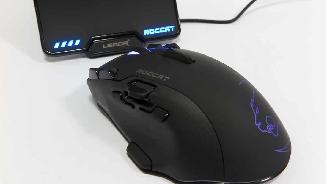 Roccat Leadr: Drahtloses Maus-Flaggschiff mit Schubregler und Haifischflosse im Test