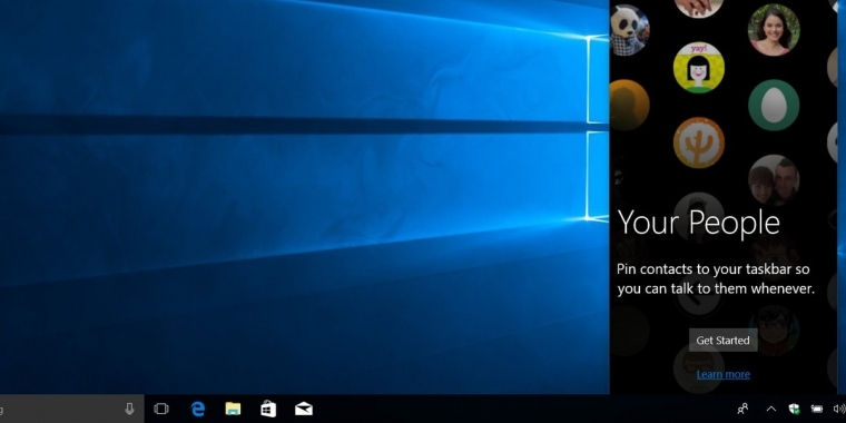 Windows 10 Redstone 3: Kontakte wandern künftig in die Taskleiste (1)