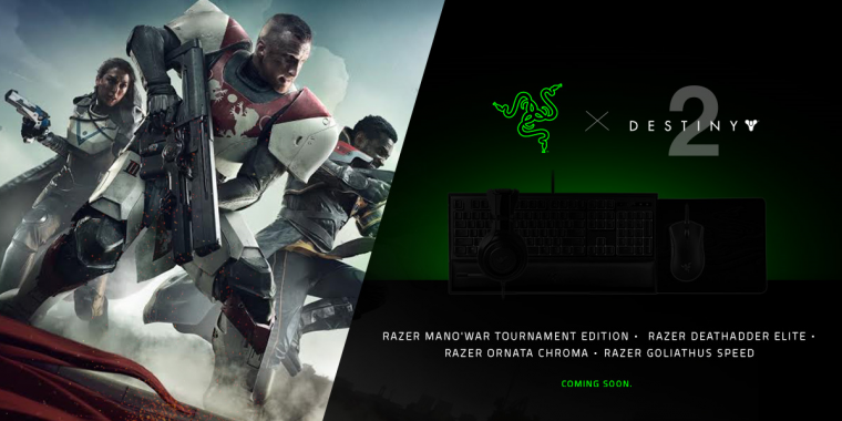 Im September erscheint diverse Razer-Peripherie im Destiny-2-Design.