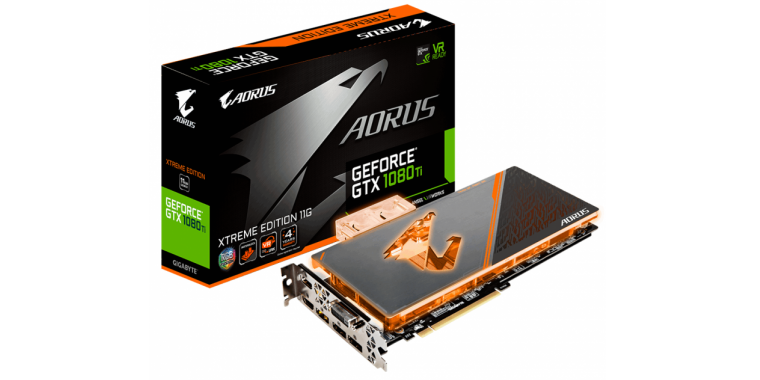 Gigabyte GTX 1080 Ti Aorus Waterforce WB XE mit vorinstalliertem Wasserkühlungsblock (1)