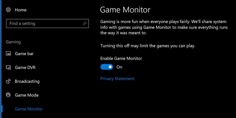 Game Monitor für Windows 10