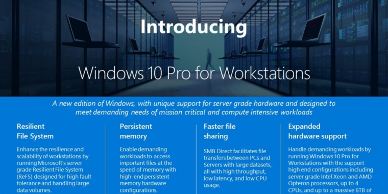 Windows 10 Pro for Workstations: Neue Version bringt Server-Features für Workstation-PCs (1)