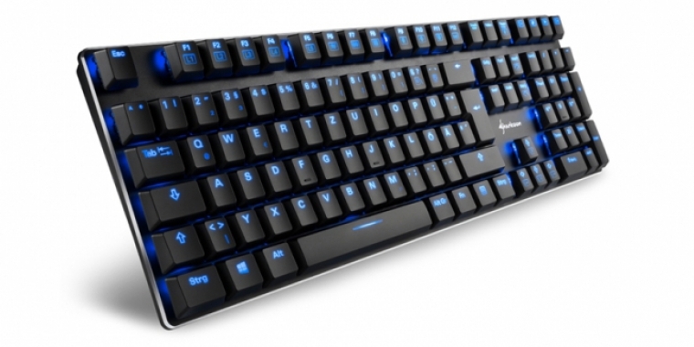 Sharkoon bietet eine neue, sehr flache, mechanische Tastatur an.
