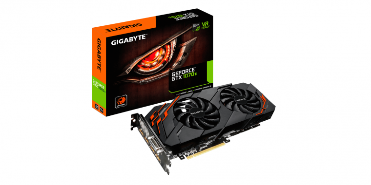 Gigabyte Geforce GTX 1070 Ti Windforce 8G: 2. Custom-Design mit einem Lüfter weniger (6)