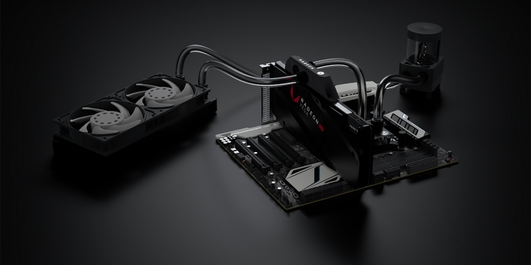 EKWB Fluid Gaming A240R kühlt CPU und Vega.