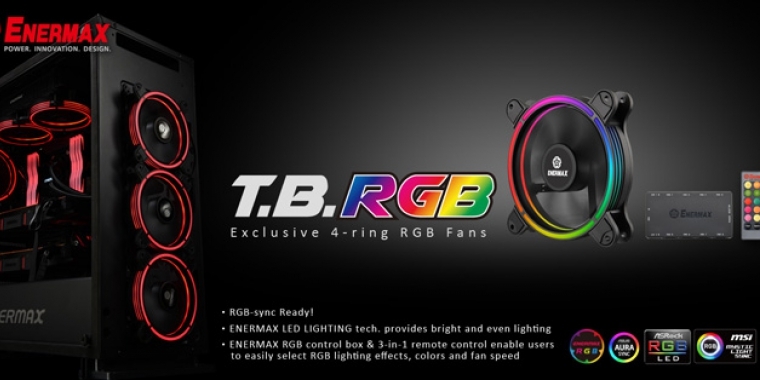 Enermax T.B. RGB: Lüfter mit vier LED-Ringen
