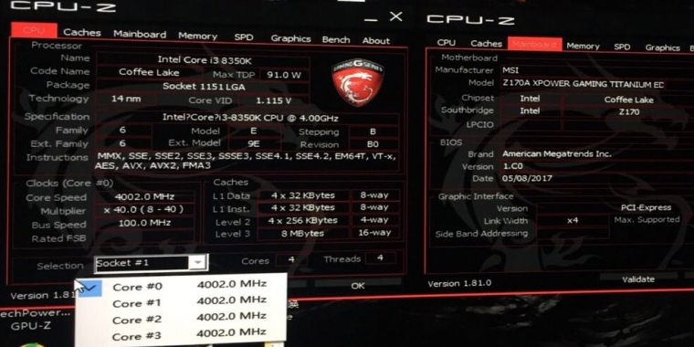 Core i3-8350K: Coffee Lake dank Modifikation funktionsfähig auf Z170 (3)