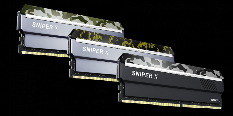 G.Skill Sniper X: DDR4-RAM mit getarnten Kühlkörpern und bis zu 128 GiByte (5)