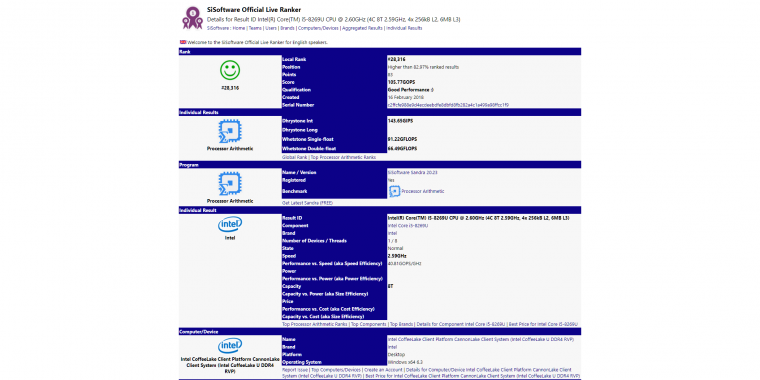 Core i5-8269U gesichtet: Cannonlake-Vierkerner mit 2,6 GHz und 6 MB L3-Cache (1)
