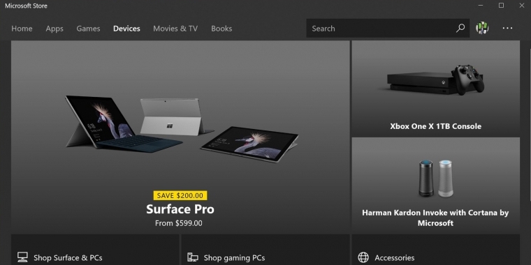 Microsoft Store: App erhält neue Rubrik mit "Geräte"-Tab (1)