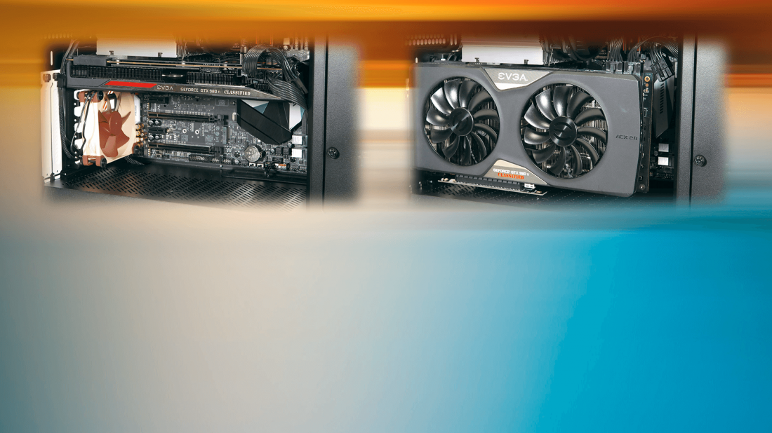  Kühlere Grafikkarte dank PCI-Express-Riser: Die gedrehte Grafikkarte