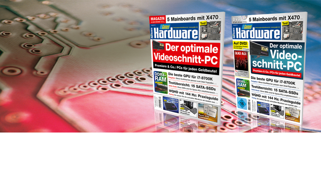 PCGH 07/2018 (#213): Optimaler Videoschnitt-PC, die beste GPU für i7-8700K, 15 SATA-SSDs, 10 DDR4-Kits, 5 X470-Boards, 144-Hz-LCD optimal nutzen u.v.m. DVD-Vollversion: Dead Age (Steam)