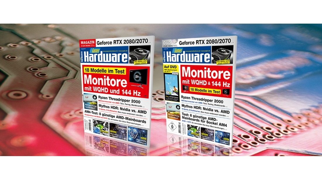 PCGH 10/2018 (#216): 18 WQHD-144-Hz-Monitore, HDR und Raytracing in Spielen, 8 günstige Ryzen-Mainboards, Geforce-RTX-Vorschau, Vega-Reifeprüfung u.v.m. DVD-Vollversion: AER - Memories of Old