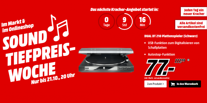 Media Markt: Sound-Tiefpreiswoche noch bis 21.10.