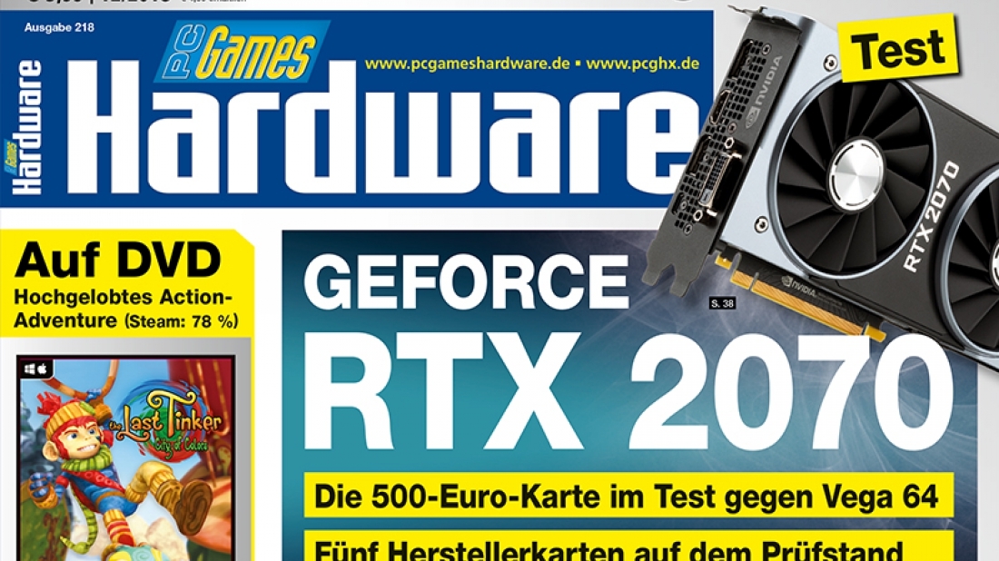PCGH 12/2018 (#218): RTX 2070 - 5 Herstellerkarten im Test, instabile CPUs entlarven, Schluss mit Rucklern, Test des Core i9-9900K, i7-9700K, i5-9600K plus Z390 Boards u.v.m. DVD-Vollversion: The Last Tinker