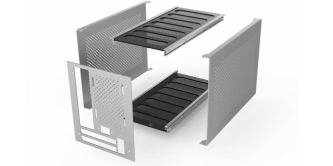 Streacom DA2: Mini-ITX-Gehäuse mit verstellbaren Querstreben für hohe Flexibilität (6)