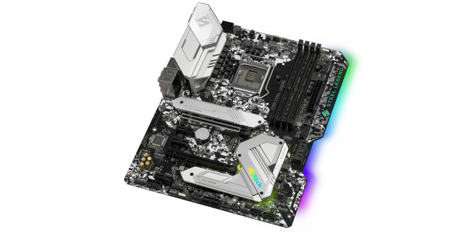 Asrock Z390 Steel Legend: Große Kühlkörper und Camouflage-Design für Intels Oberklasse (5)
