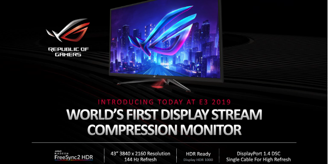 Ultra HD mit "echten" 144 Hertz: Asus nutzt DSC bei Freesync-2-HDR-Monitor