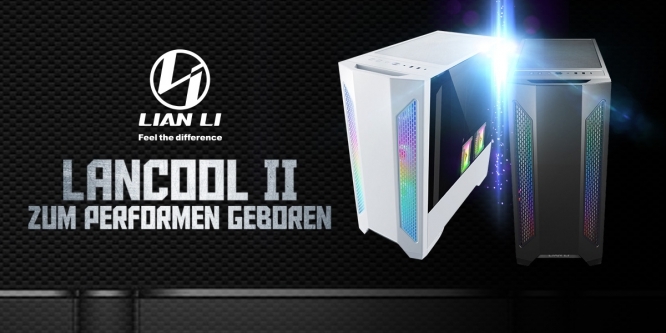 Lian Li LANCOOL II: Neues Gehäuse mit RGB-LED-Beleuchtung und Temperglas-Seitentüren