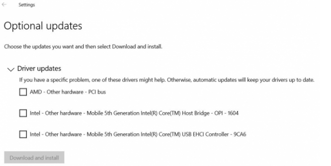 Windows Update Treiber